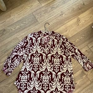 Burgundy Damask
